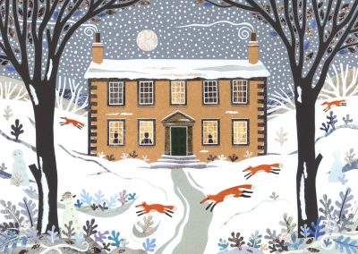 A Brontë Sisters Christmas Winter Foxes, Haworth Parsonage (AW12)